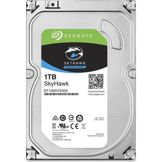 Seagate Skyhawk 3.5″ 1TB Sata 3.0 64MB 180Mb/s 5900Rpm 64HD Kamera Güvenlik Diski